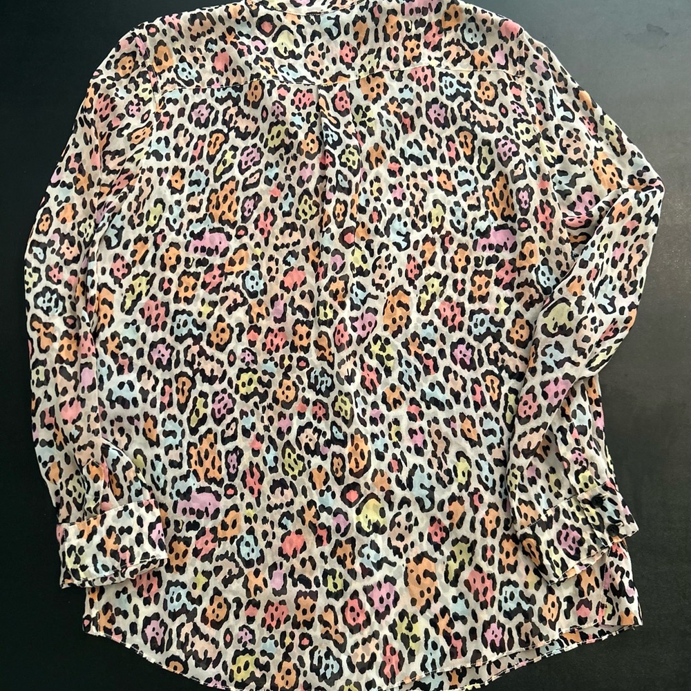 BCBG | Leopard Print Sheer Blouse